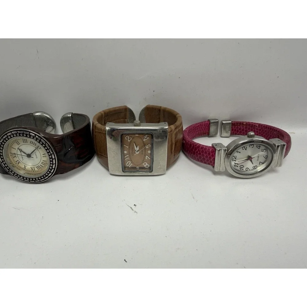 Mixed Brands Cuff Bangle Bracelet Watches Lot Of 20 Mixed Materials